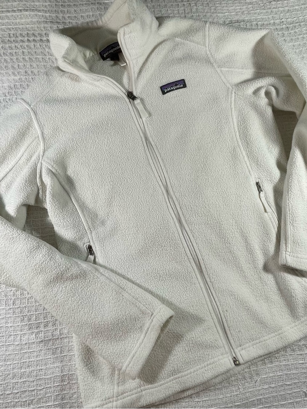 Patagonia Off-White Zip Fleece Jacket
